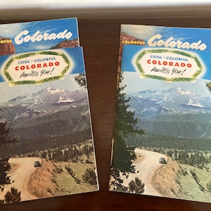 Cartes et livrets touristiques du Colorado des années 1950