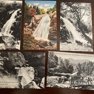 Cartes postales anciennes de Thornton, N.H. Années 1940 en lin et noir et blanc