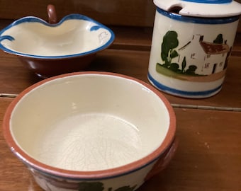 Vintage Motto Ware from Watcombe Pottery, Torquay, England 1930-1940