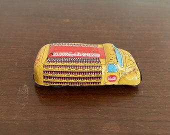 Line Mar, Tin Friction Coca Cola Delivery Truck 1950s From Japan