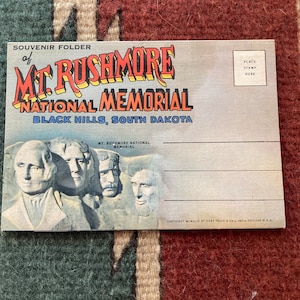 Pochette souvenir du mémorial national du mont Rushmore, 1949