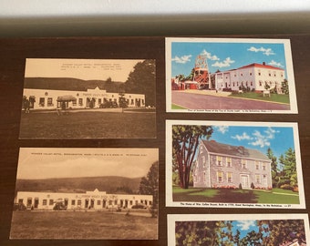 Postales de lino de la década de 1940 de Massachusetts