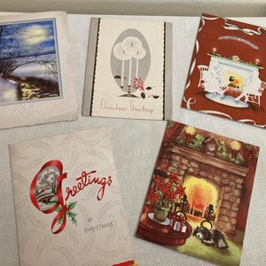 Set #14 Vintage Christmas Cards. 1940s-1950s