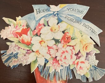 Vintage Volland Get Well Card - Unused - 1925-1940