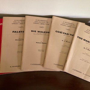 Opera Librettos published by Schirmer 1950’s versions