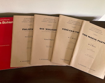 Opera Librettos published by Schirmer 1950’s versions