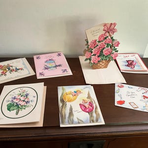 Cartes de rétablissement vintage inutilisées des années 40 et 50