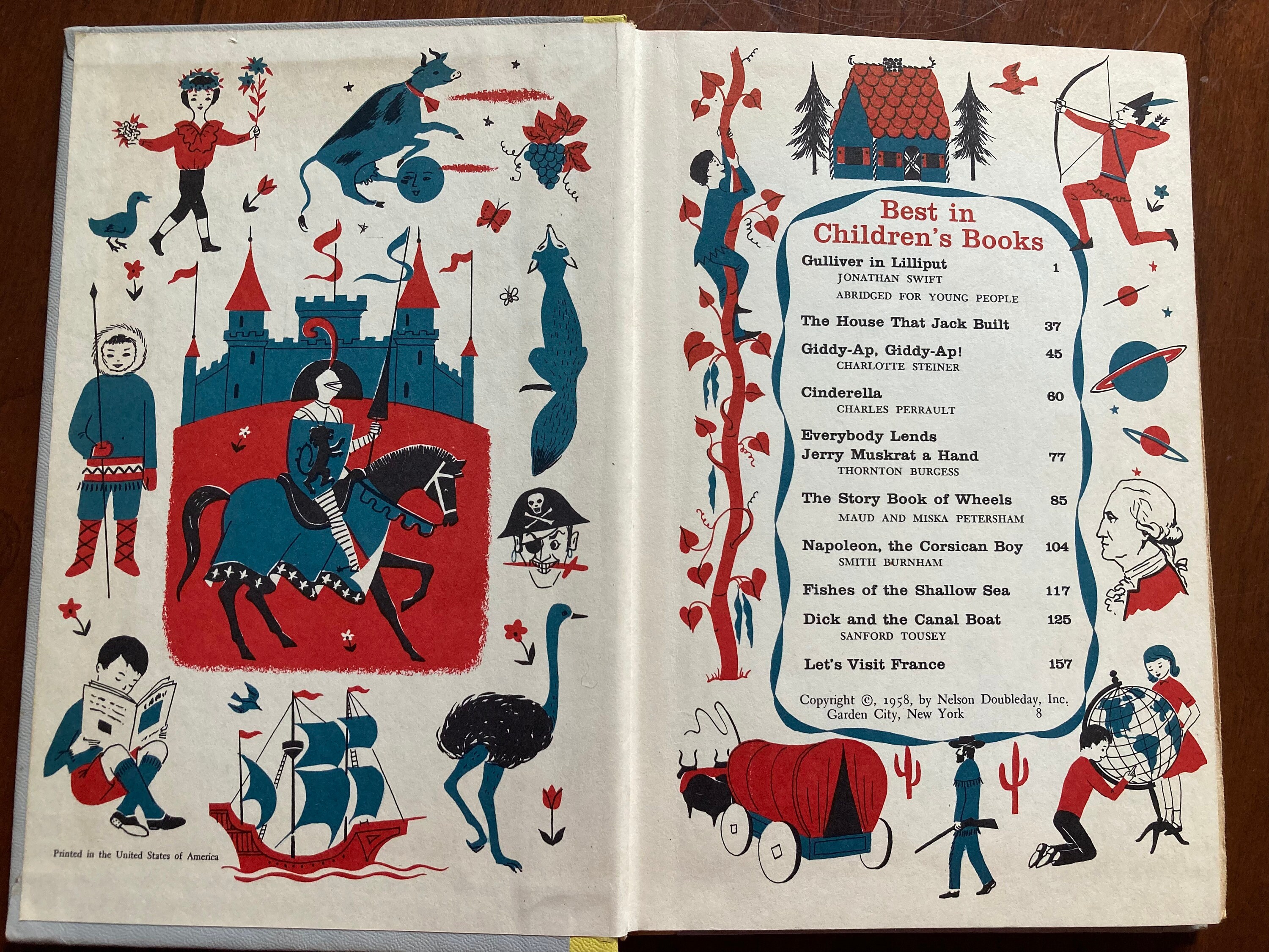 Best in children's book アンティーク 1958年~11冊 Vintage 1958 Best In Children's Books Hardback Book Nelson