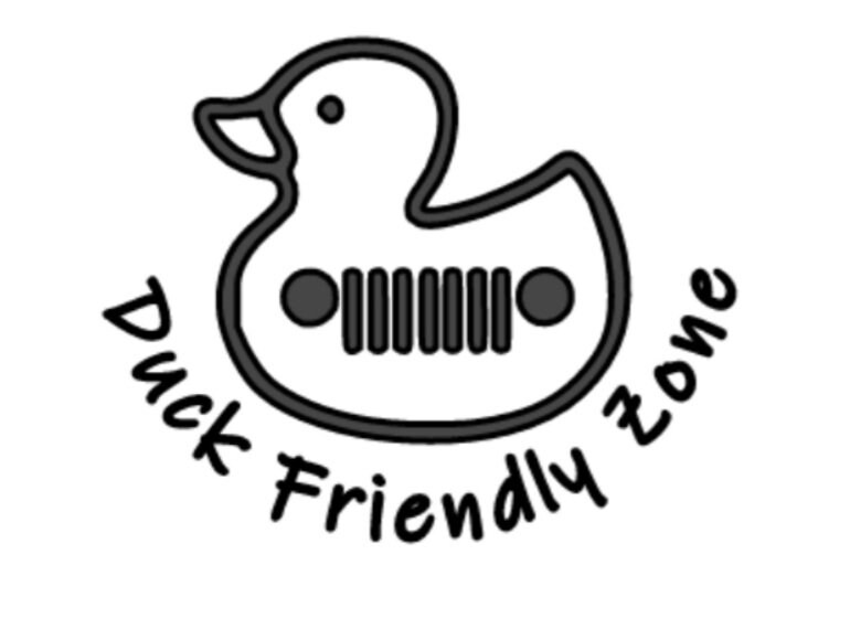 Duck Duck Jeep Decal Duck Friendly Zone Etsy