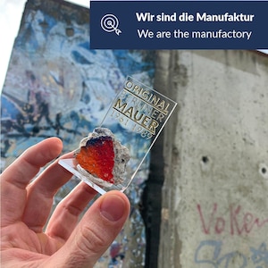 Original Berlin Wall Stone, Berlin Wall Piece, Berlin Souvenirs, Original directly from the manufacturer with certificate of authenticity