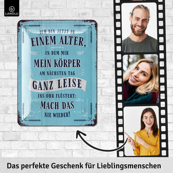 Motivations-Spruch Blechschild „Geh Da Raus, Mach Dein Ding!“ – 20x30 Cm, Vintage-Stil, Inkl. Befestigung
