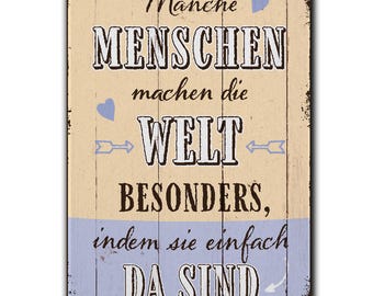 LANOLU funny fridge magnets - people who make the world special - funny magnets with sayings and witty motifs 8 x 5.5 cm