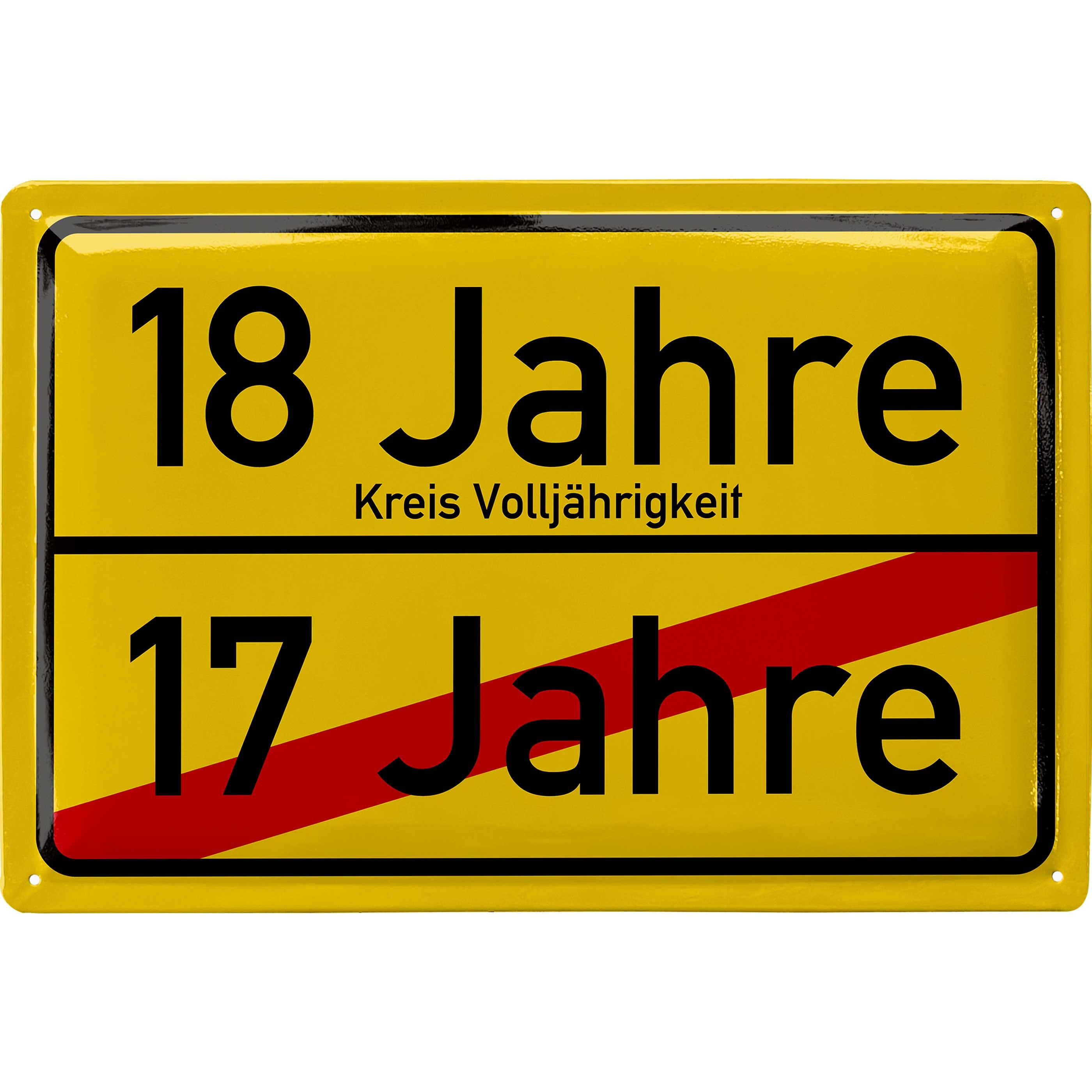 Tin Sign Town Sign 18th Birthday Boy, Alternative to Birthday Card 18 ...