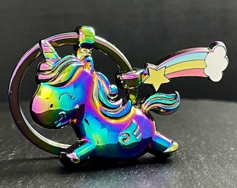 Portachiavi unicorno LANOLU, regalo unicorno per ragazze, ciondolo unicorno arcobaleno, portafortuna unicorno regalo per donne