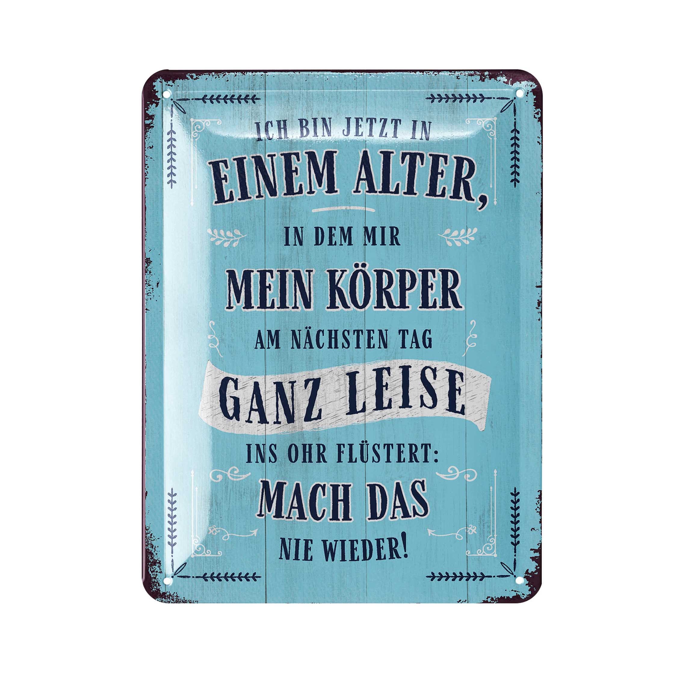 Motivations-Schild Im Retro-Look – 20x30 Cm Blechschild Mit Spruch „Mach Dein Ding!“ Für Büro, Gym & Mehr