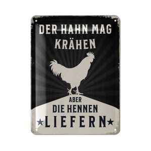 Schild mit Herz « DIE SCHÖNSTEN HÜHNER 01 » Geschenk Bauer Hühnerbauer Huhn 