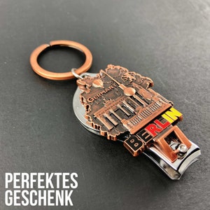 Schlüsselanhänger Berlin Souvenirs, Geschenk, Flaschenöffner, Nagelknipser, Keychain passend für Taschen, Rucksäcke, Autoschlüssel, Koffer