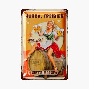 LANOLU metal signs retro beer bar decoration, metal signs with saying for party room, kitchen, bar decoration, cocktail sign as a gift 20 x 30 cm