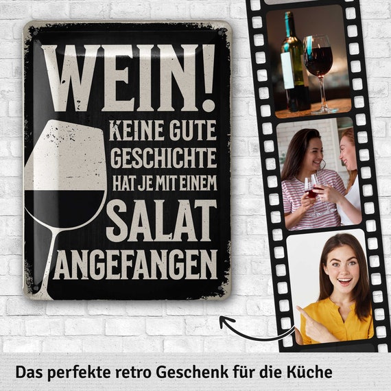 LANOLU Blechschilder Retro Bier Bar Deko, Metallschilder Mit Spruch Für Partyraum, Küche, Bardeko, Cocktail Schild Als Geschenk 20x30cm