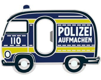 LANOLU Funny Bottle Opener POLICE OPEN, Gifts for Police Officers and Police Fans, Police Gifts, Funny Beer Opener