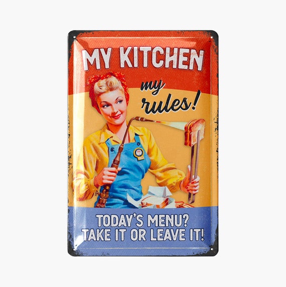 Targa In Metallo Vintage Con Frasi Divertenti 20x30 Cm - Poster Retrò Per Bar, Garage, Cucina - Idea Regalo Uomo