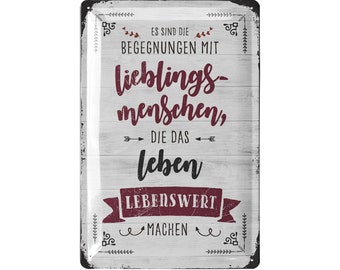Tin sign favorite person gift - sayings signs friendship gifts - shabby chic decoration garden - vintage decoration made of metal