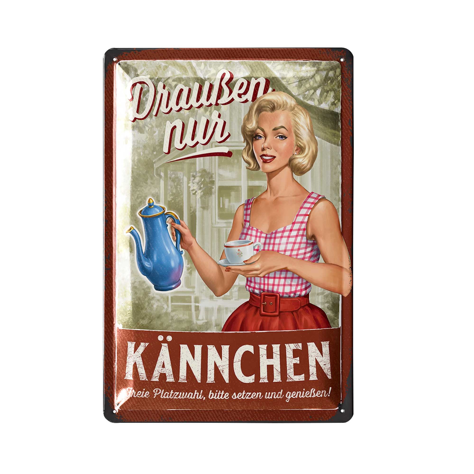Koffie Cafe Vintage Metalen Tin Borden, Koffie Altijd Verse Gebrouwen 8x12Inch Retro Koffie Poster Art Muur Decor