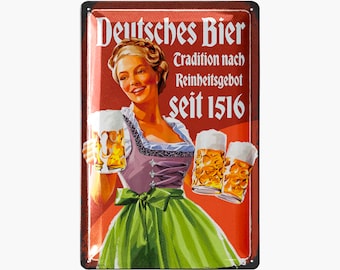 LANOLU metal signs retro beer bar decoration, metal signs with saying for party room, kitchen, bar decoration, cocktail sign as a gift 20 x 30 cm