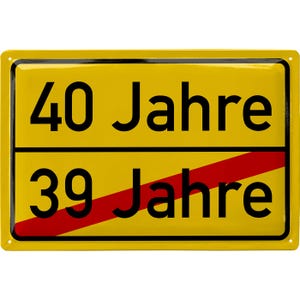 Panneau en métal 40e anniversaire, panneau 40e PANNEAU DE VILLE, décoration panneau de signalisation 40e anniversaire homme, décoration 40e anniversaire, panneau anniversaire 40