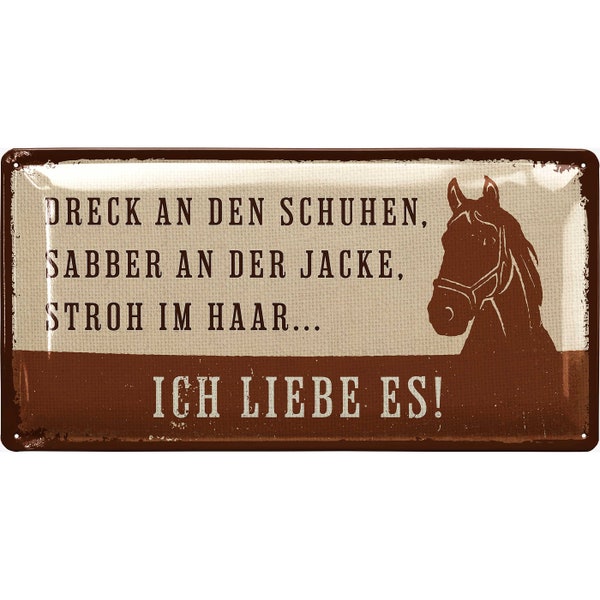 Retro tin sign - horse sign, gifts for horse lovers and riders, box signs with saying, poster horse decoration, farm decoration