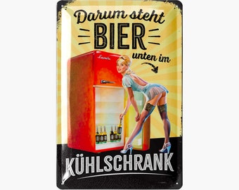 LANOLU Retro ölbar metallskyltar, metallskyltar med text för festrum, kök, bardekor, cocktailskylt som present, 20 x 30 cm