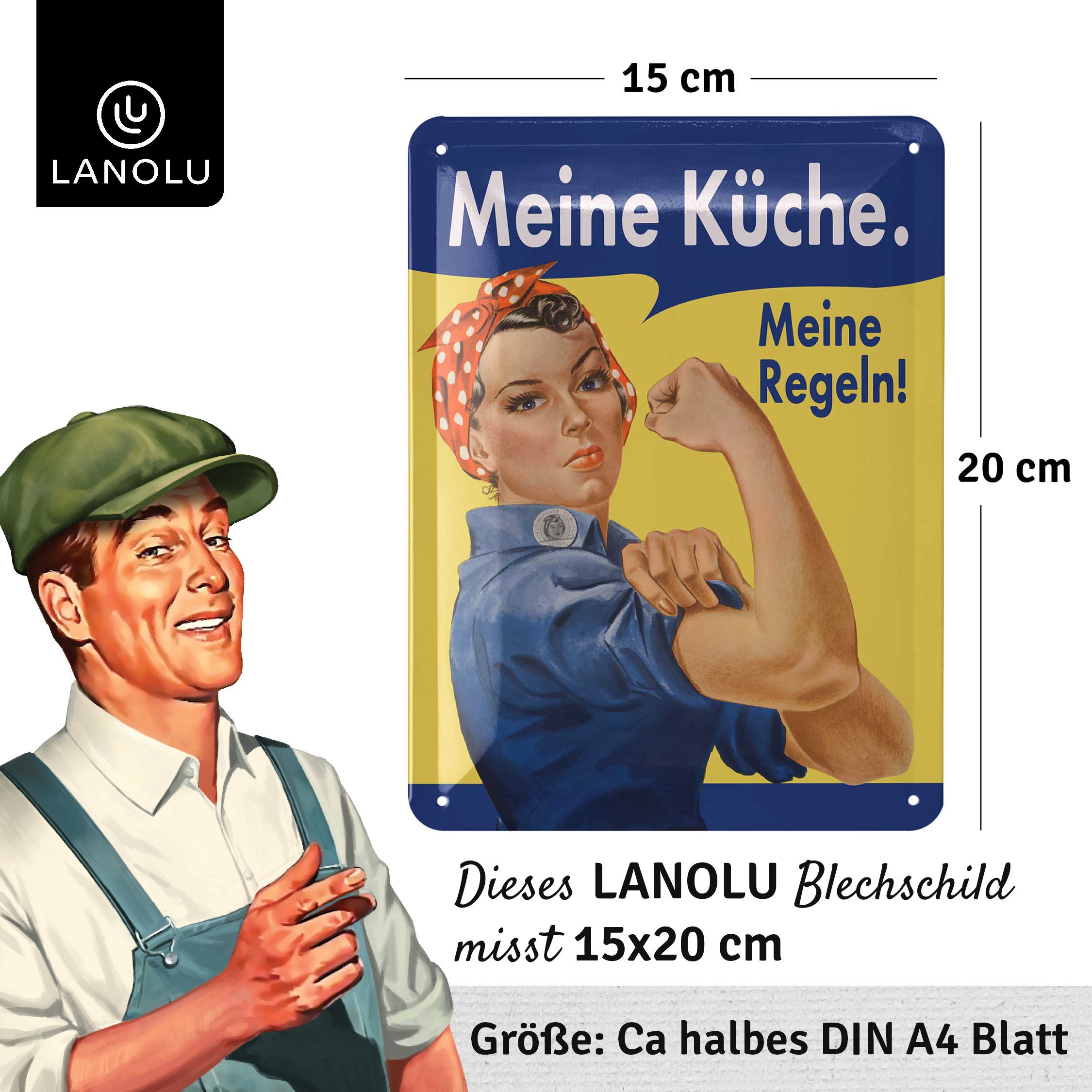 Vintage Blechschild 'Sometimes I Just Look Up' – 20,3x30,5 Cm, Retro-Wanddekoration Für Bar, Küche, Wohnzimmer