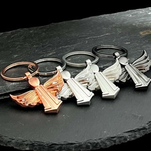 LANOLU Guardian Angel Keychain, Angel Keychain, Lucky Charm Car, Drive Safe Gifts for Driver's License, Lucky Angel