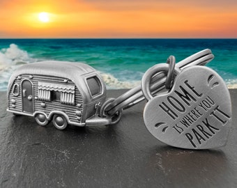 Portachiavi LANOLU, regalo per roulotte, regalo per camper e roulotte, accessori in metallo 3D per roulotte