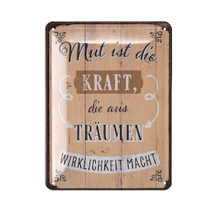 LANOLU retro tin signs, vintage metal signs with sayings as wall decoration for kitchen and garden, shabby chic decoration farmhouse 15 x 20 cm