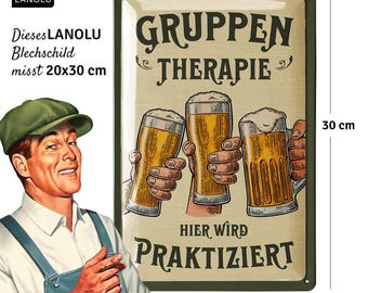 Alkohol-Schutzgebiet Blechschild – Lustige Retro-Deko Für Kneipe, Kellerbar Oder Man-Cave (20x30cm)