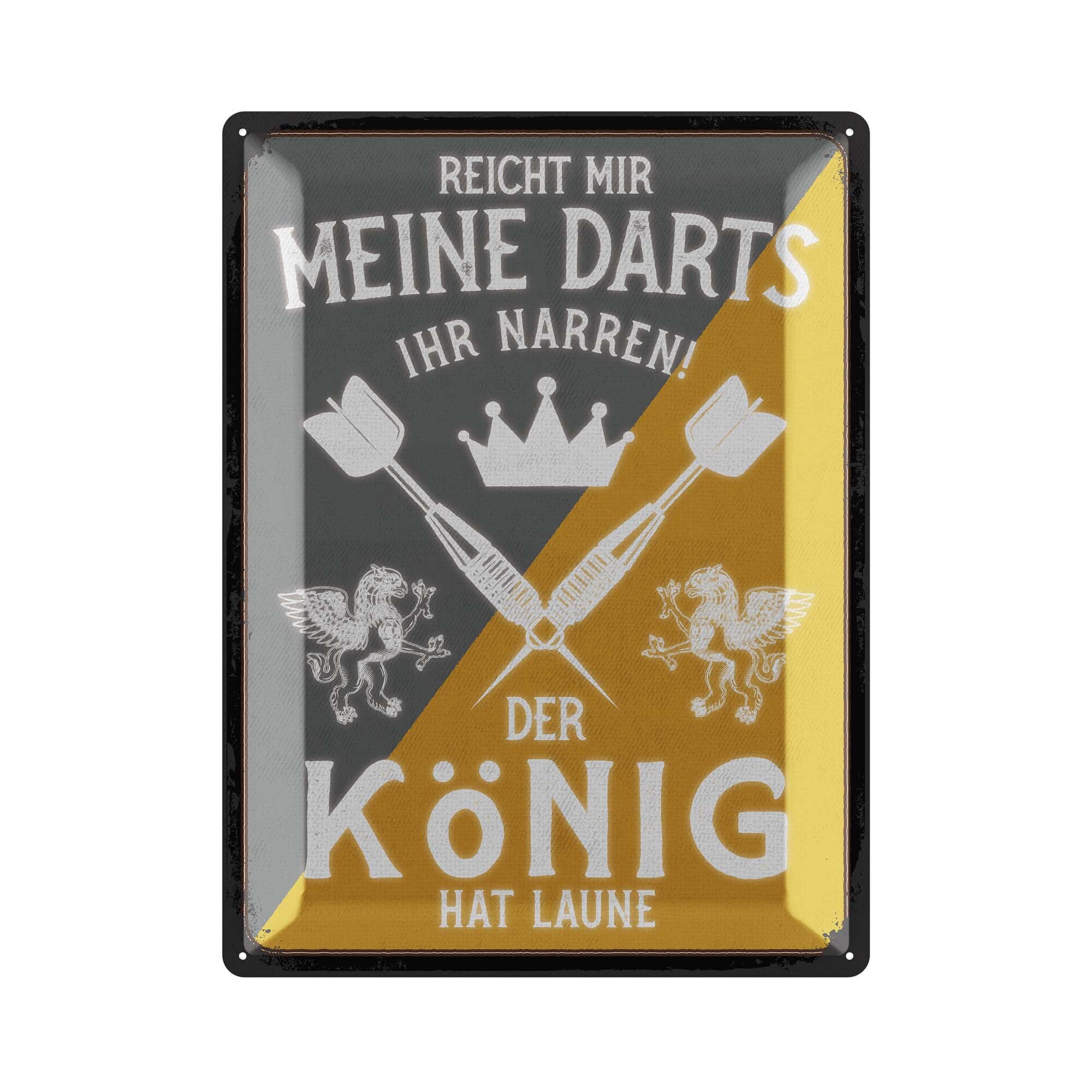 LANOLU Retro Blechschild Dart, Bar, Kneipen Und Partykeller Dekoration, Irish Pub Deko Geschenk Männer, Darts Metallschild 15x20cm