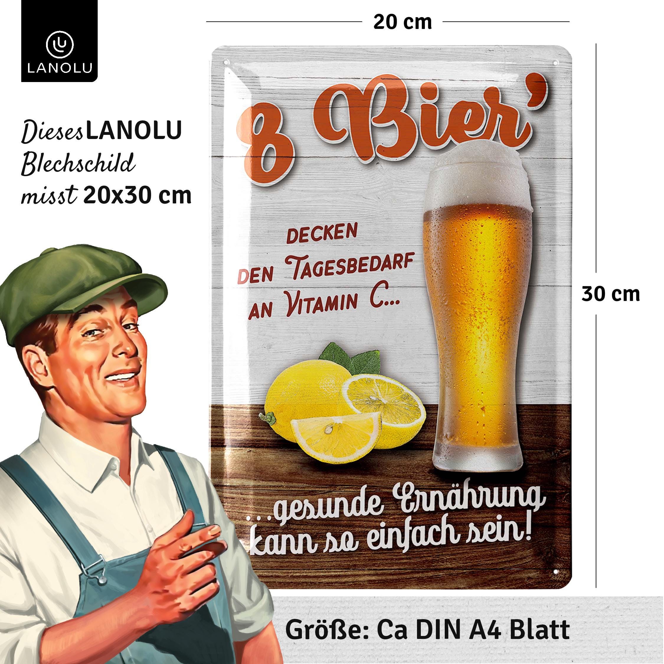 Blechschild Alkohol-Schutzgebiet – 20x30cm, Retro-Deko Für Bar, Keller, Kneipe