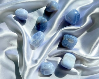 1 blue lace agate tumble | blue lace agate polished | natural blue lace agate | high quality blue lace agate | druzy inclusions