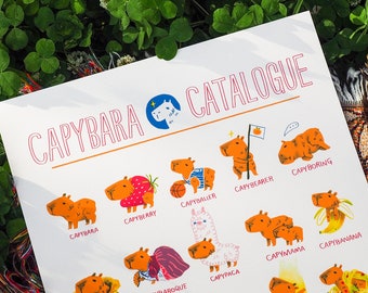 Capybara Catalogue Poster Inkjet Print