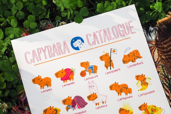 Capybara Catalogue Poster Inkjet Print