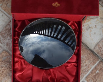 Miroir de divination magique (noir) dans une boîte faite à la main