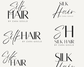 Editable Hair Salon Logo Design: DIY Beauty Branding (Canva Template)