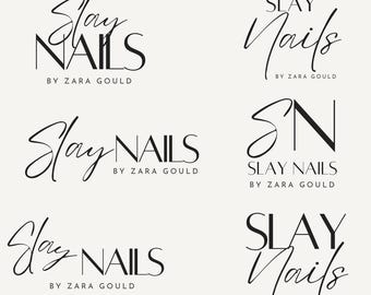 Editable Nails Logo Template: Beauty Salon Design (Digital Download)