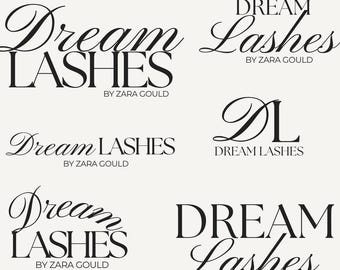 Custom Lash Logo Template: Editable Beauty Branding (Canva, 6 Designs)