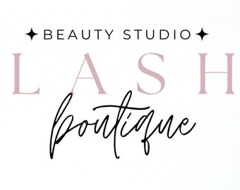 Editable Lash Logo Design: Feminine Beauty Salon Template (Digital Download)