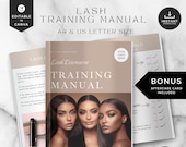 Lash Extension Training Manual: Editable Canva Template (A4/US Letter)