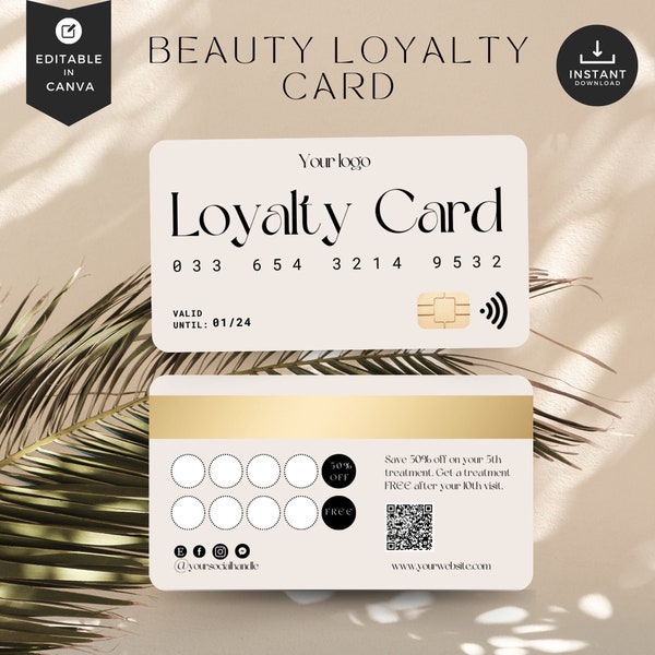 loyalty card lash extensions, hair,lash tech, stamp template,botox,beauty salon,credit card style,braids, nail, minimal, loyalty punch,LC-CG