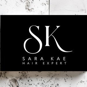 Luxury Black Business Card Canva Template with QR Code (Digital Download)