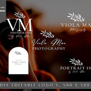 DIY Photography Logo: Modern Signature Watermark (Canva Template)